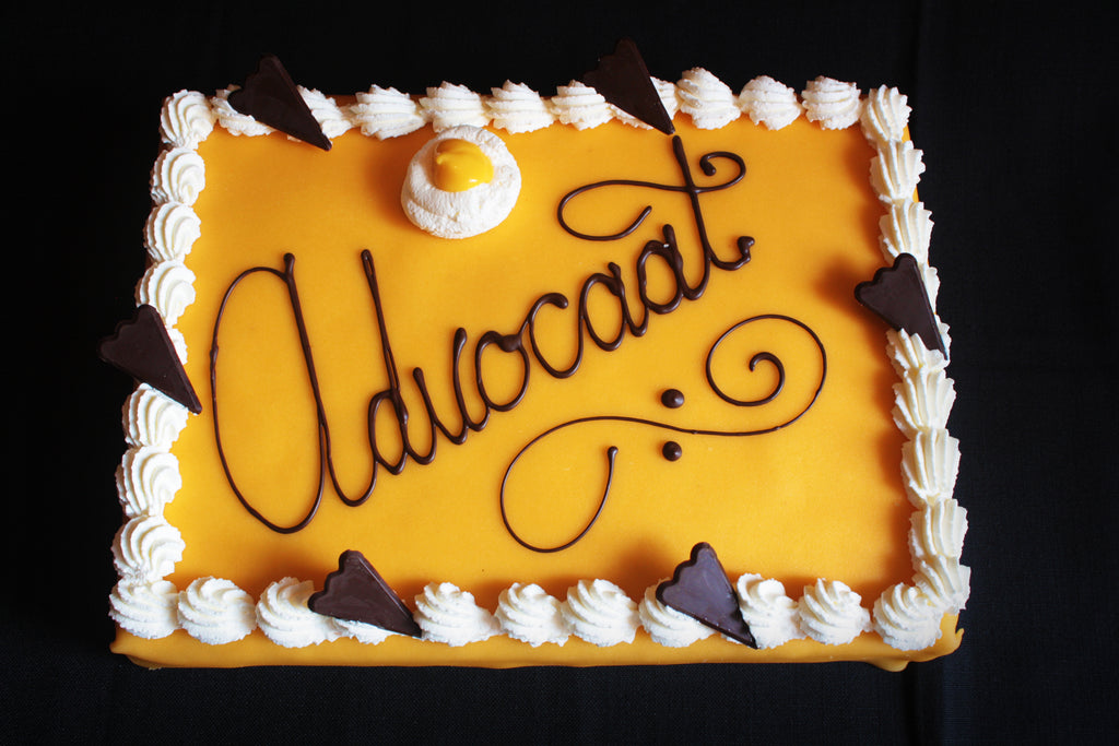 Advocaat taart met marsepein