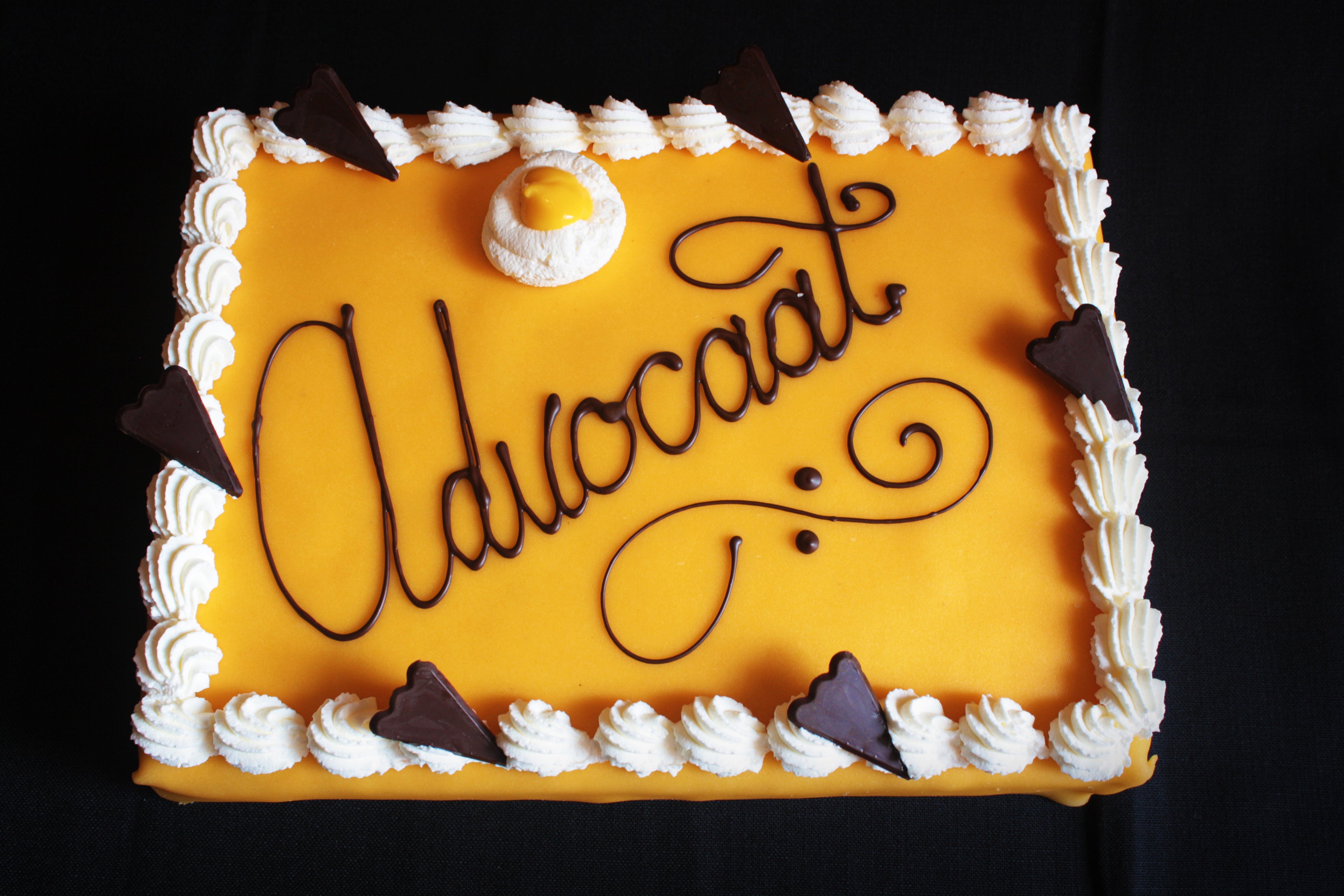 Advocaat taart met marsepein