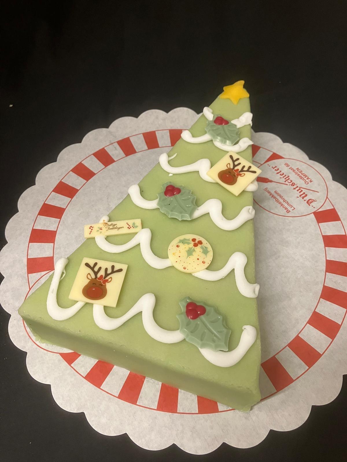 Kerstboom slagroomtaart