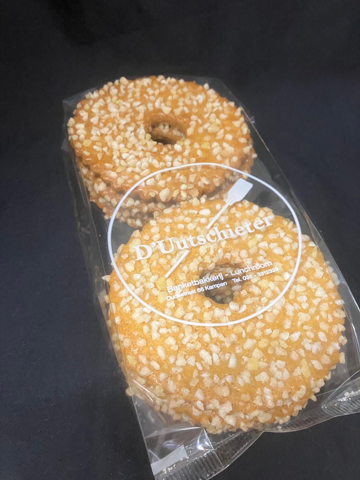 Koek kerstkransen 8 stuks met parelsuiker